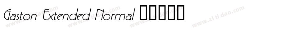Gaston Extended Normal字体转换